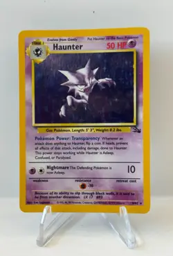 Haunter 6/62 Pokemon Card TCG Fossil Unlimited Holo LP - Image 1