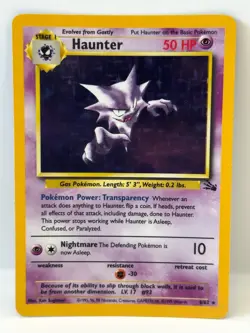 Haunter 6/62 Pokemon Card TCG Fossil Unlimited Holo LP - Image 3