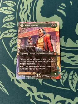 Miles Morales 0200 Borderless NON Foil Marvel’s Ultimate Spider-Man SPM MTG - Image 1