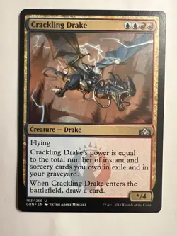MTG Guilds of Ravnica Crackling Drake 163/259 NM Magic The Gathering - Image 1