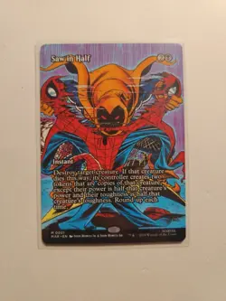 MTG Saw in Half (Borderless) Marvel Regular M 0021 Magic The Gathering Spiderman - Image 1