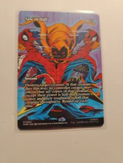 MTG Saw in Half (Borderless) Marvel Regular M 0021 Magic The Gathering Spiderman - Image 2