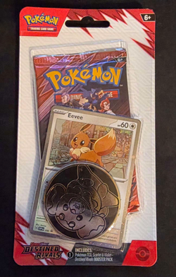 Pokemon TCG Destined Rivals Blister Pack 1 Booster Pack Eevee Promo Factory Seal - Image 1