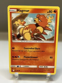 Pokemon Double Print Misprint Error Magmar 18/156 Sm-Ultra Prism Regular - Image 2