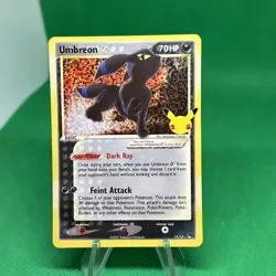 Pokemon Umbreon TCG Gold Star 17/17 Celebrations 25th Anniversary NM - Image 1