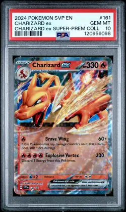 2024 POKEMON SVP EN-SV BLACK STAR PROMO #161 CHARIZARD EX PSA 10 - Image 1