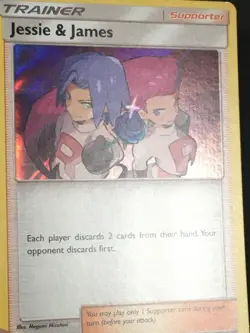 Pokemon TCG Jessie and James 58/68 Hidden Fates Holo Rare NM - Image 2