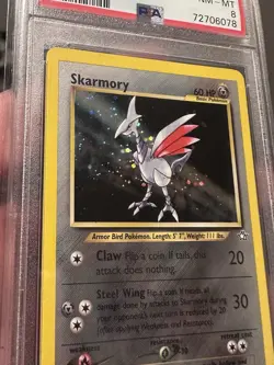 2000 Pokemon Skarmory 1st Edition 13/111 Neo Genesis Holo Rare PSA 8 NM MT - Image 3