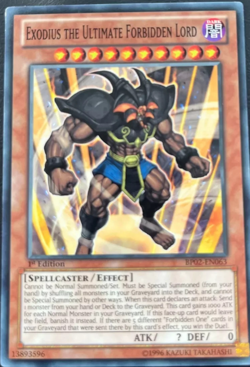 EXODIUS THE ULTIMATE FORBIDDEN LORD COMMON BP02-EN063 1ST EDITION YuGiOh Card - Image 1