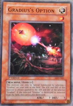 Gradius's Option LOD-060 1st Edition COMMON YuGiOh TCG Card - Image 1