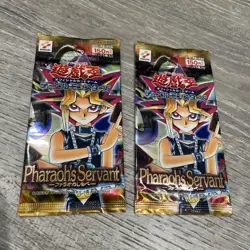 (2) YUGIOH PHARAOH'S SERVANT BOOSTER JAPANESE U.RARE SEALED PACK UNOPENED JAPAN - Image 1