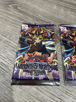 (2)YuGiOh! Booster Pack 2003 Labyrinth of Nightmare 1st Edition - NEW AND SEALED - Image 2