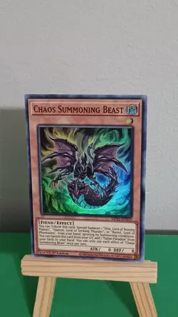 Yugioh Chaos Summoning Beast MP21-EN250 Super Rare Tin Of Ancient Battles - Image 1