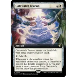 GATEWATCH BEACON (EXTENDED ART) X4 Commander Masters Magic MTG MINT CARD - Image 1