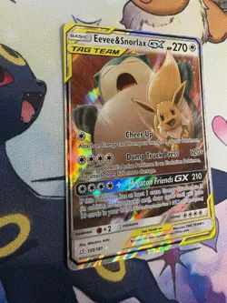 Pokemon Cards Eevee & Snorlax GX 120/181 Ultra Rare Team Up - (NM) - Image 2