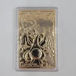 Vintage Pokemon 23K Gold Plated CHARIZARD Trading Card 1999 Burger King Red - Image 3