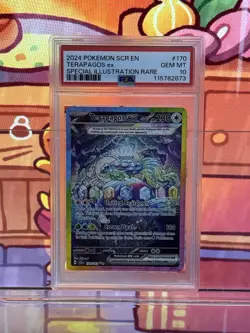 Pokemon TCG Terapagos EX Stellar Crown Holo Secret Rare Card PSA 10 SAR 170/142 - Image 1