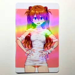 Neon Genesis Evangelion Asuka Langley Soryu Doujin Waifu Anime Art Goddess Card - Image 1