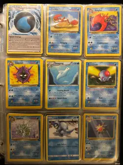 VINTAGE pokemon card binder with 150+ CARDS DRAGONITE PROMO AND VAPOREON HOLO - Image 2