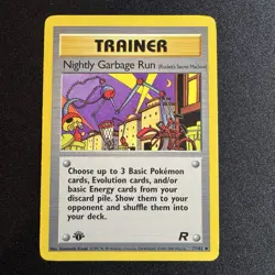 Pokemon TCG Nightly Garbage Run Team Rocket 77/82 1st Edition Card WOTC - Image 1