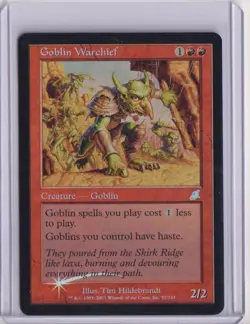 Magic: The Gathering Goblin Warchief Scourge Foil (MP) - Image 1