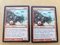 MTG 2x War Elemental Mirrodin Regular, Mirrodin, Never Played, NEAR MINT112/306 - Image 1