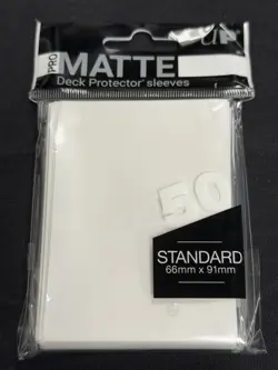 Ultra PRO Pro-Matte STANDARD WHITE 50ct - 66×91mm Pokemon/MTG Sleeves - Image 1
