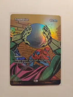 FOIL MTG Traumatize 0015 (Borderless) Marvel Universes Beyond NM Magic - Image 1