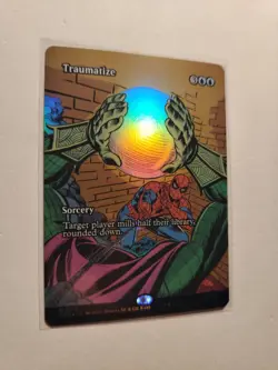 FOIL MTG Traumatize 0015 (Borderless) Marvel Universes Beyond NM Magic - Image 2