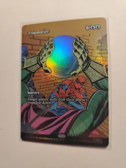 FOIL MTG Traumatize 0015 (Borderless) Marvel Universes Beyond NM Magic - Image 3