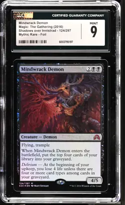 MINDWRACK DEMON Shadows Over Innistrad Foil Mythic CGC 9 MTG [Nostalgium] - Image 1