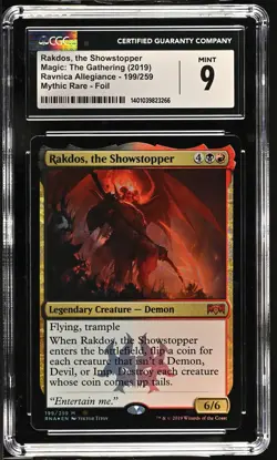 RAKDOS, THE SHOWSTOPPER Ravnica Allegiance Foil Mythic CGC 9 MTG [Nostalgium] - Image 1