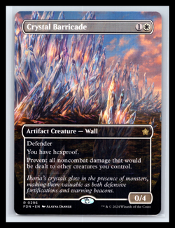 MTG Crystal Barricade Foundations Regular Borderless Near Mint #296 Magic TCG - Image 1