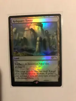 Reliquary Tower : MtG NM FOIL Bring a Friend PROMO #001; land No Max Handsize - Image 1