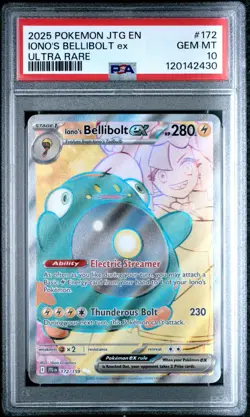 PSA 10 - Iono's Bellibolt EX UR 172/159 Ultra Rare - Pokemon Journey Together - Image 1