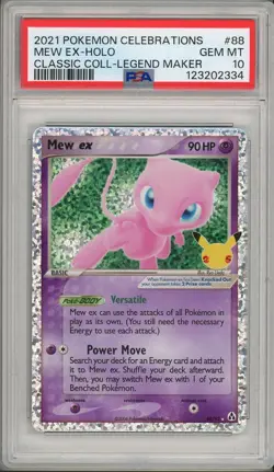 2021 Pokemon Celebrations Mew Ex Holo Classic Collection #88 PSA 10 - Image 1