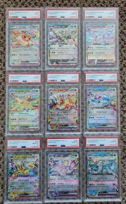 Pokemon 9 Card Graded PSA LOT TERISTIAL FESTIVAL EX EEVEELOUTIONS - Image 1