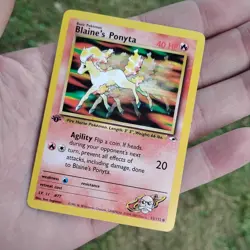 2000 Pokemon Gym Heroes 1st Edition Blaine's Ponyta #63/132 - Image 1