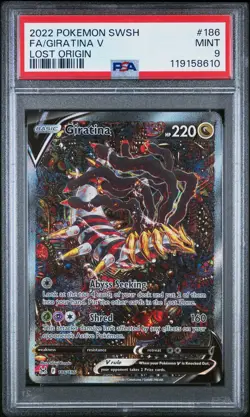 2022 POKEMON SWORD & SHIELD LOST ORIGIN #186 FULL ART/GIRATINA V PSA 9 - Image 1