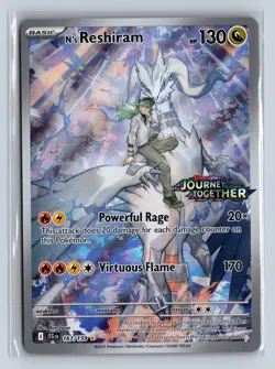 2025 Pokemon Scarlet & Violet Journey Together Stamped N'S Reshiram #167/159 - Image 1