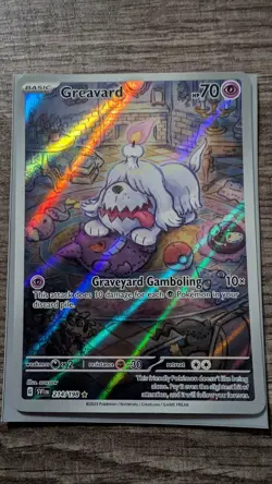 Pokemon TCG Scarlet & Violet Base Set Holo Illustration Rare Greavard 214/198 - Image 2