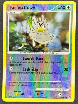 Pokemon Farfetch'd Reverse Holo 49/132 SW Secret Wonders MP - Image 1