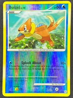 Pokemon Buizel Reverse Holo 72/130 DP Diamond & Pearl MP - Image 1