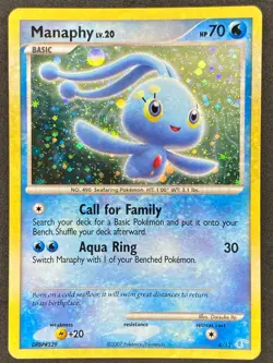 Pokemon Manaphy Holo 4/11 DP Trainer Kit - Manaphy LP - Image 1