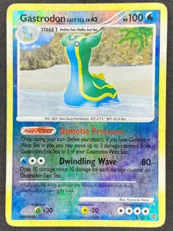Pokemon Gastrodon East Sea Reverse Holo 8/132 SW Secret Wonders MP - Image 1