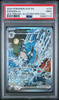 2024 POKEMON SVP EN-SV BLACK STAR PROMO #131 KINGDRA EX PSA 9 - Image 1