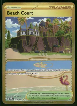 Beach Court - 263/182 Hyper Rare Holo NM Pokemon SV04: Paradox Rift - Image 1