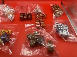 Lot Of (7) Sets Of Pokemon TCG Metal Gold Dice Plastic Many Sets - Image 4