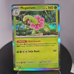 Meganium 001 - ME: Mega Evolution Prerelease Stamped Promo Holo Pokemon Mint - Image 1