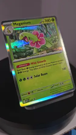Meganium 001 - ME: Mega Evolution Prerelease Stamped Promo Holo Pokemon Mint - Image 2